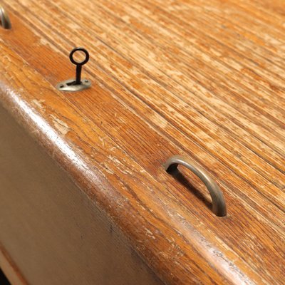 Vintage Cabinet with Compartment in Oak Veneer, 1950s-VMM-1784641