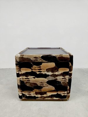 Vintage Camouflage Box Cabinet Nightstand, 1970s-BW-1793942