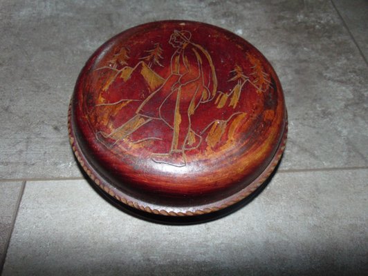 Vintage Carved Wooden Box-CAQ-653706