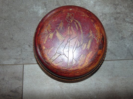 Vintage Carved Wooden Box-CAQ-653706