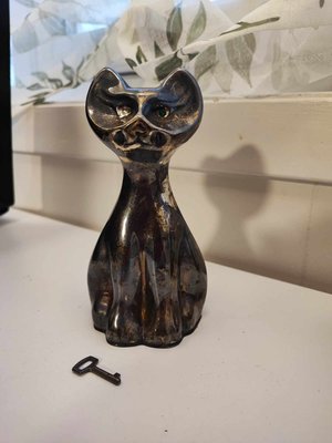 Vintage Cat Piggy Bank, 1970s-CAQ-2036112