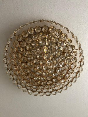 Vintage Ceiling Lamp in Brass T Crystal, 1990s-FLW-1402066