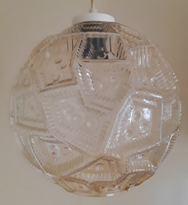 Vintage Ceiling Lamp in Glass, 1970s-HOI-1348334