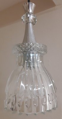 Vintage Ceiling Lamp in Glass & Aluminum, 1970s-HOI-1820843