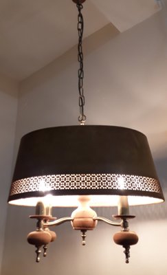 Vintage Ceiling Lamp with Brass Frame, 1970s-HOI-1758287