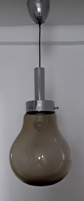 Vintage Ceiling Lamp with Chromed Metal Mount, 1970s-HOI-996793