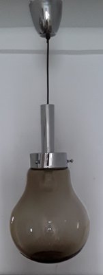 Vintage Ceiling Lamp with Chromed Metal Mount, 1970s-HOI-996793