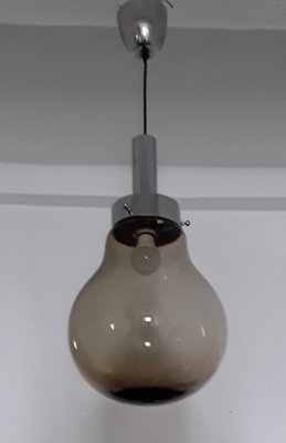 Vintage Ceiling Lamp with Chromed Metal Mount, 1970s-HOI-996793