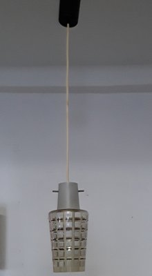 Vintage Ceiling Lamp With Smoke Glass Shade, 1960s-HOI-1295736