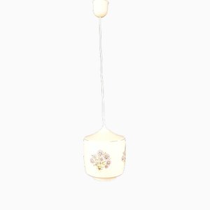 Vintage Ceiling Lamp with White Glass Screen, 1970s-HOI-1770530