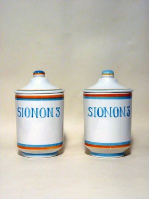 Vintage Ceramic Apothecary Vases from Deruta, 1960s, Set of 2-GKB-835977