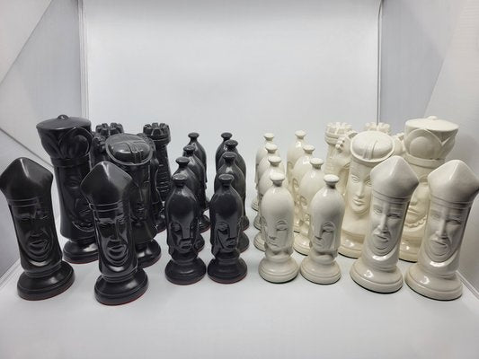 Vintage Ceramic Chess Set, Set of 32-QCI-2020700