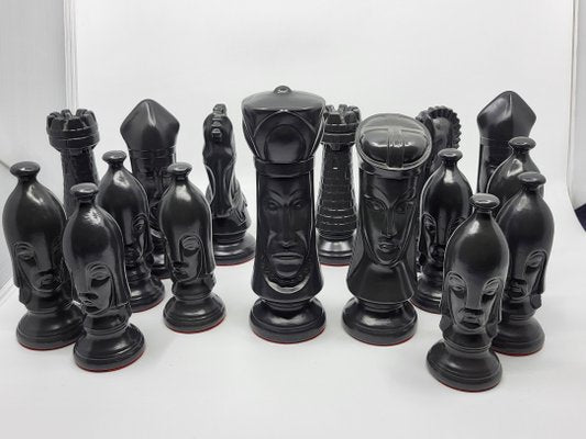 Vintage Ceramic Chess Set, Set of 32-QCI-2020700