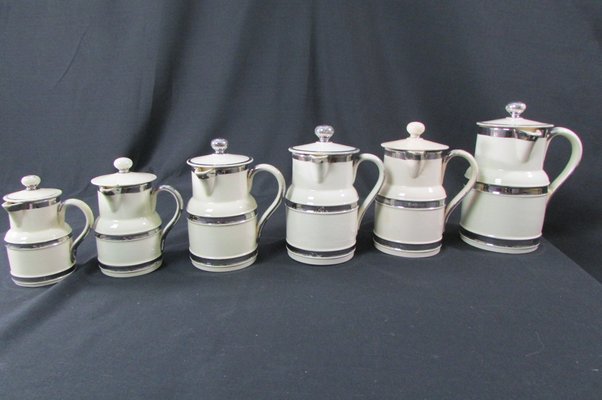 Vintage Ceramic Covered Pots and Pitchers, 1930s, Set of 6-RDN-1320825