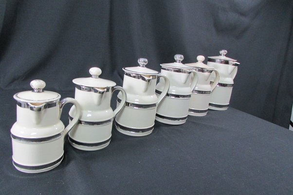 Vintage Ceramic Covered Pots and Pitchers, 1930s, Set of 6-RDN-1320825