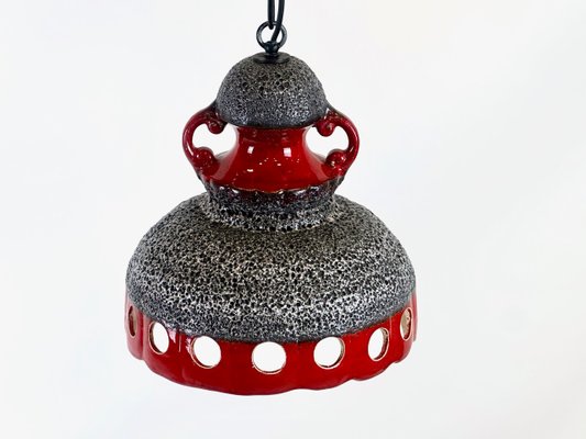 Vintage Ceramic Fat Lava Pendant Lamp, 1960s-ZCY-2031413