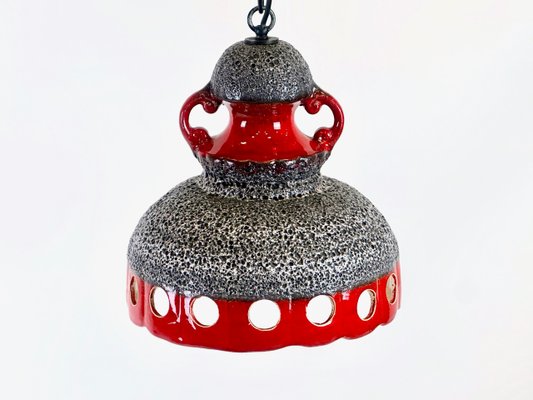 Vintage Ceramic Fat Lava Pendant Lamp, 1960s-ZCY-2031413