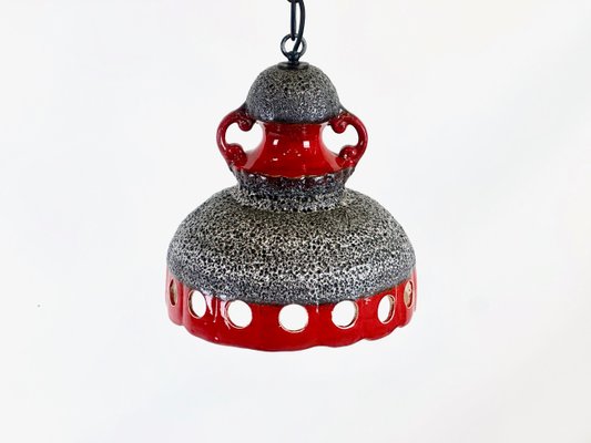 Vintage Ceramic Fat Lava Pendant Lamp, 1960s-ZCY-2031413