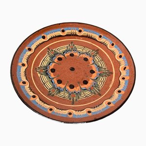 Vintage Ceramic Handpainted Wall Plate, 1970s-UAH-1367239