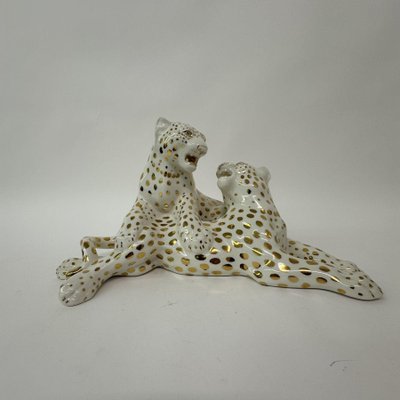 Vintage Ceramic Leopard by Ronzan, Italy, 1970s-BGP-1815773