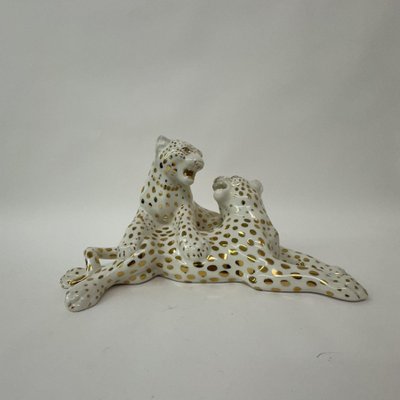 Vintage Ceramic Leopard by Ronzan, Italy, 1970s-BGP-1815773