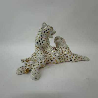 Vintage Ceramic Leopard by Ronzan, Italy, 1970s-BGP-1815773