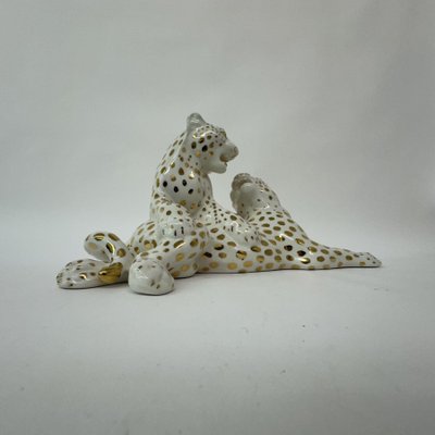 Vintage Ceramic Leopard by Ronzan, Italy, 1970s-BGP-1815773