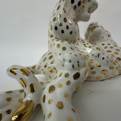 Vintage Ceramic Leopard by Ronzan, Italy, 1970s-BGP-1815773