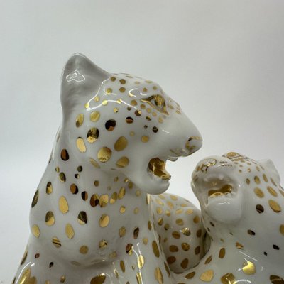 Vintage Ceramic Leopard by Ronzan, Italy, 1970s-BGP-1815773