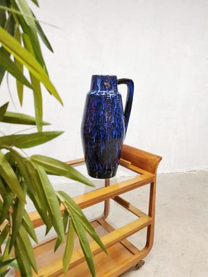 Vintage Ceramic Majestic Blue Lava Vase from Vaas Scheurich-BW-1172666