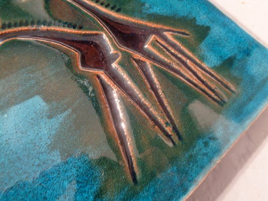 Vintage Ceramic Majolika Plate, 1970s-RDW-666543