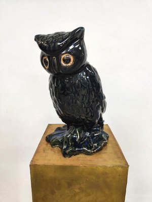 Vintage Ceramic Owl Figurine, 1970s-BW-1823123