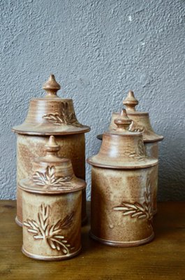 Vintage Ceramic Pots from Vallauris, Set of 4-AIU-1286683