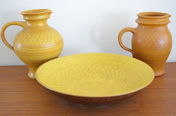 Vintage Ceramic Set by Wilhelm Kagel, 1950s, Set of 3-OV-632439