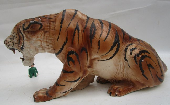 Vintage Ceramic Tiger Tableware, 1960s-ZVO-862400