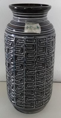 Vintage Ceramic Vase in Gray, Blue and Brown from Carstens Tönnieshof, 1970s-HOI-998180