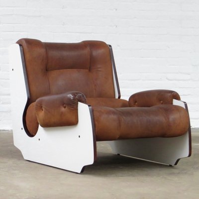 Vintage Chair in Brown Leather, 1960s-UBE-2036814