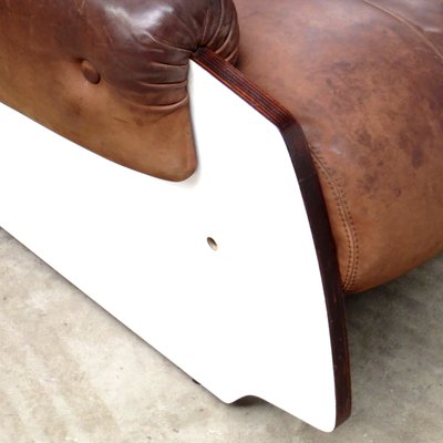 Vintage Chair in Brown Leather, 1960s-UBE-2036814