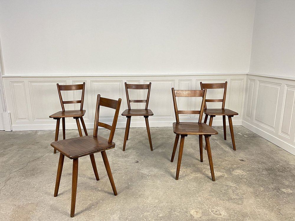 Vintage Chairs by Adolf Schneck, 1950s, Set of 5