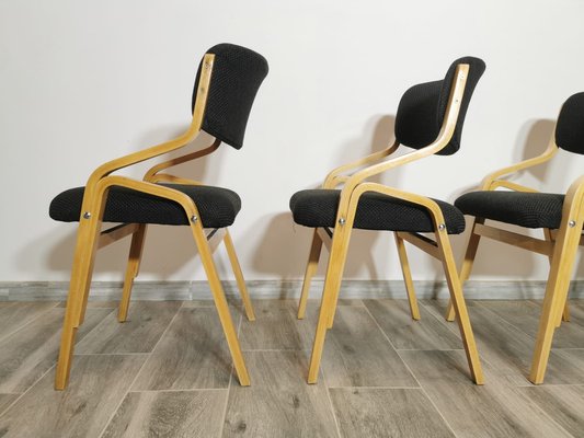 Vintage Chairs by Ludvik Volak, 1960s, Set of 4-QJA-1765591