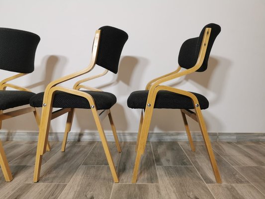 Vintage Chairs by Ludvik Volak, 1960s, Set of 4-QJA-1765591