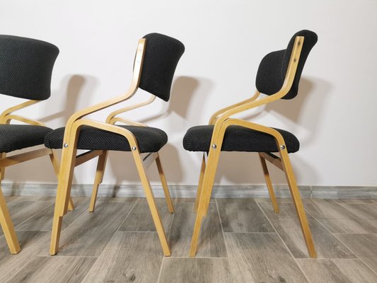 Vintage Chairs by Ludvik Volak, 1960s, Set of 4-QJA-1765591