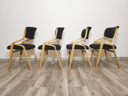 Vintage Chairs by Ludvik Volak, 1960s, Set of 4-QJA-1765591