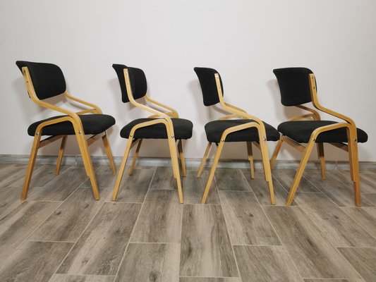 Vintage Chairs by Ludvik Volak, 1960s, Set of 4-QJA-1765591