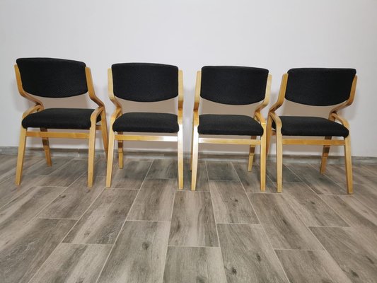 Vintage Chairs by Ludvik Volak, 1960s, Set of 4-QJA-1765591