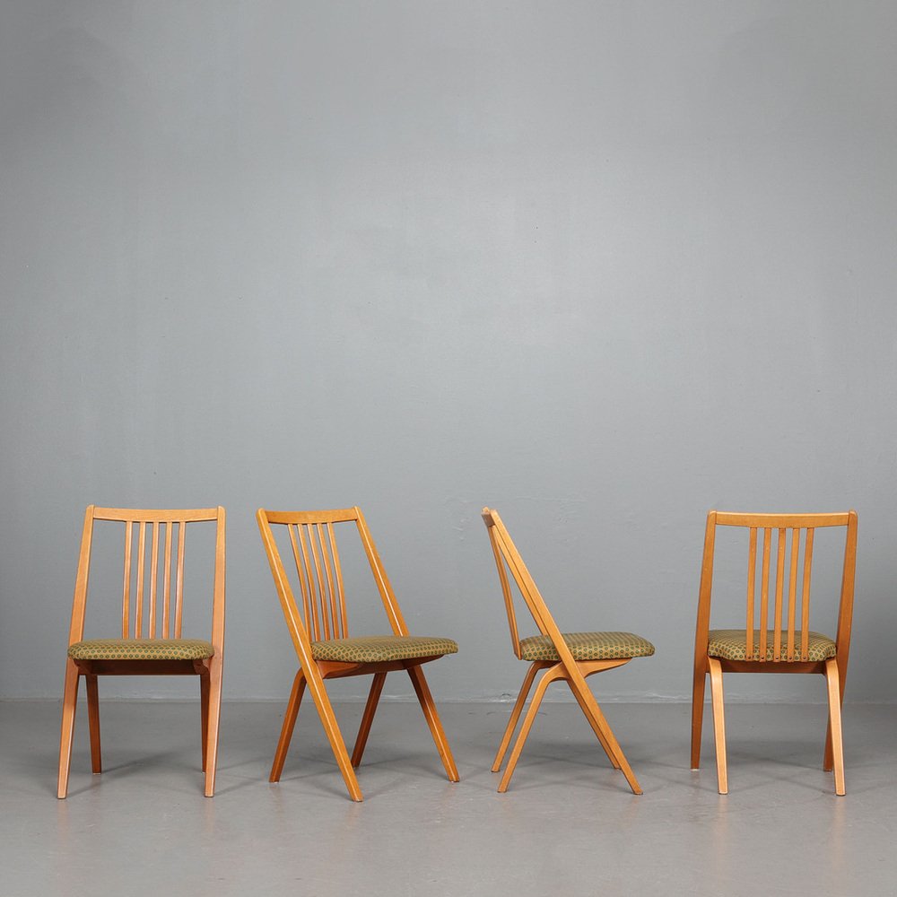 Vintage Chairs in Beech and Teak from Karlson & Sons, Sweden, 1960s