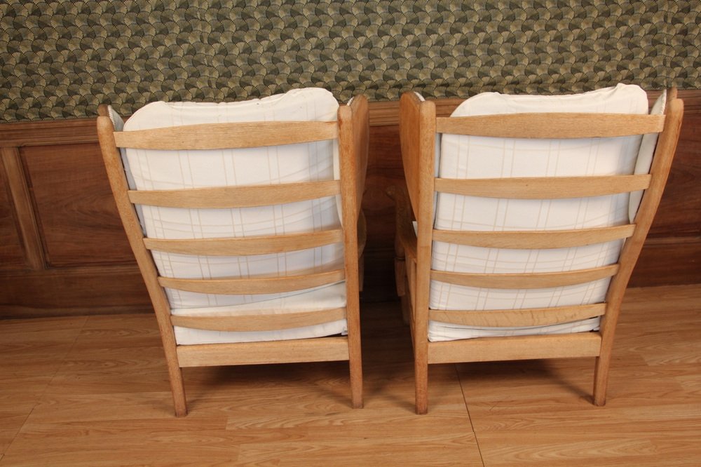 Vintage Chairs in Faded Oak, 1950s, Set of 2