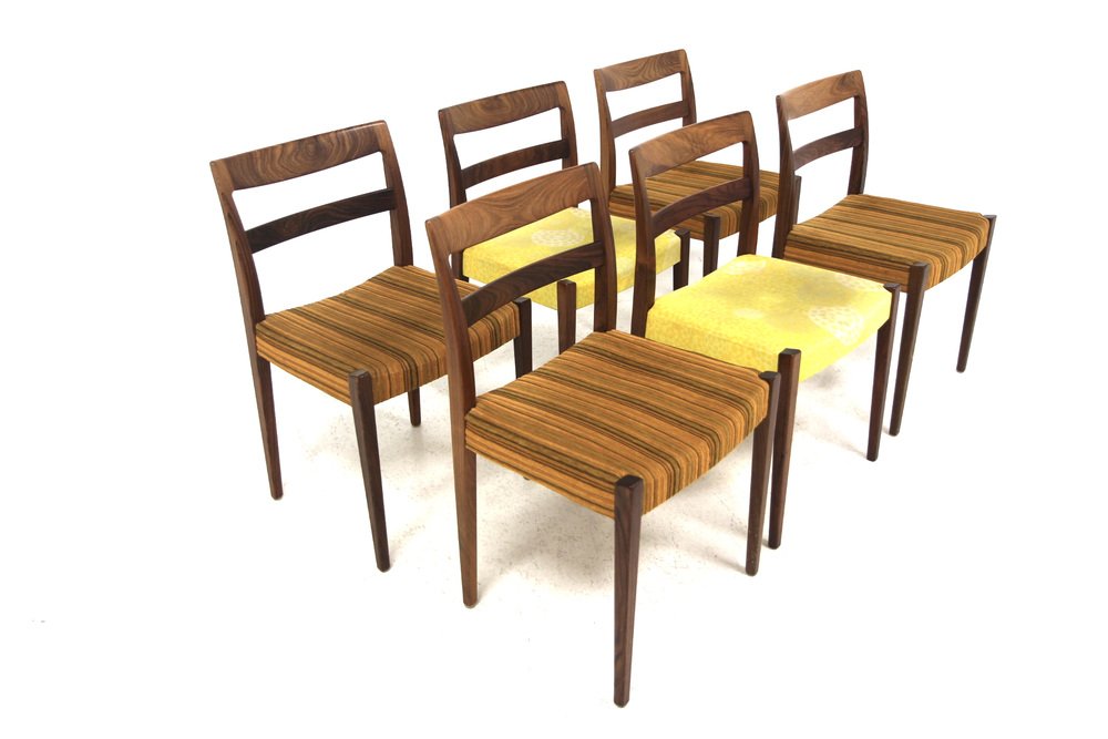 Vintage Chairs in Garmi Rosewood from Hugo Troeds, 1960s, Set of 6