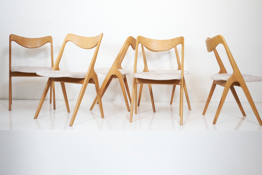 Vintage Chairs in Oak by Albin Johansson & Sons, Set of 6