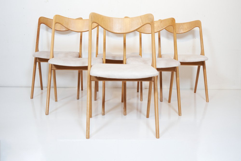 Vintage Chairs in Oak by Albin Johansson & Sons, Set of 6